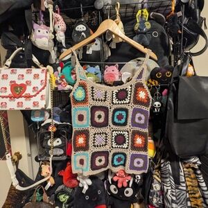 Vintage Crochet Granny Square Tank Top